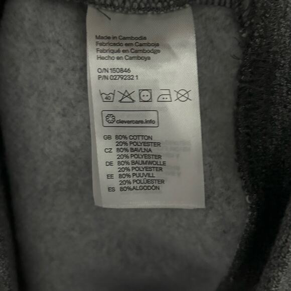 Soho Sweatshirt H&M Women’s Medium Collegiate Varsity Grey Blue Funnel Hoodie - Picture 6 of 6